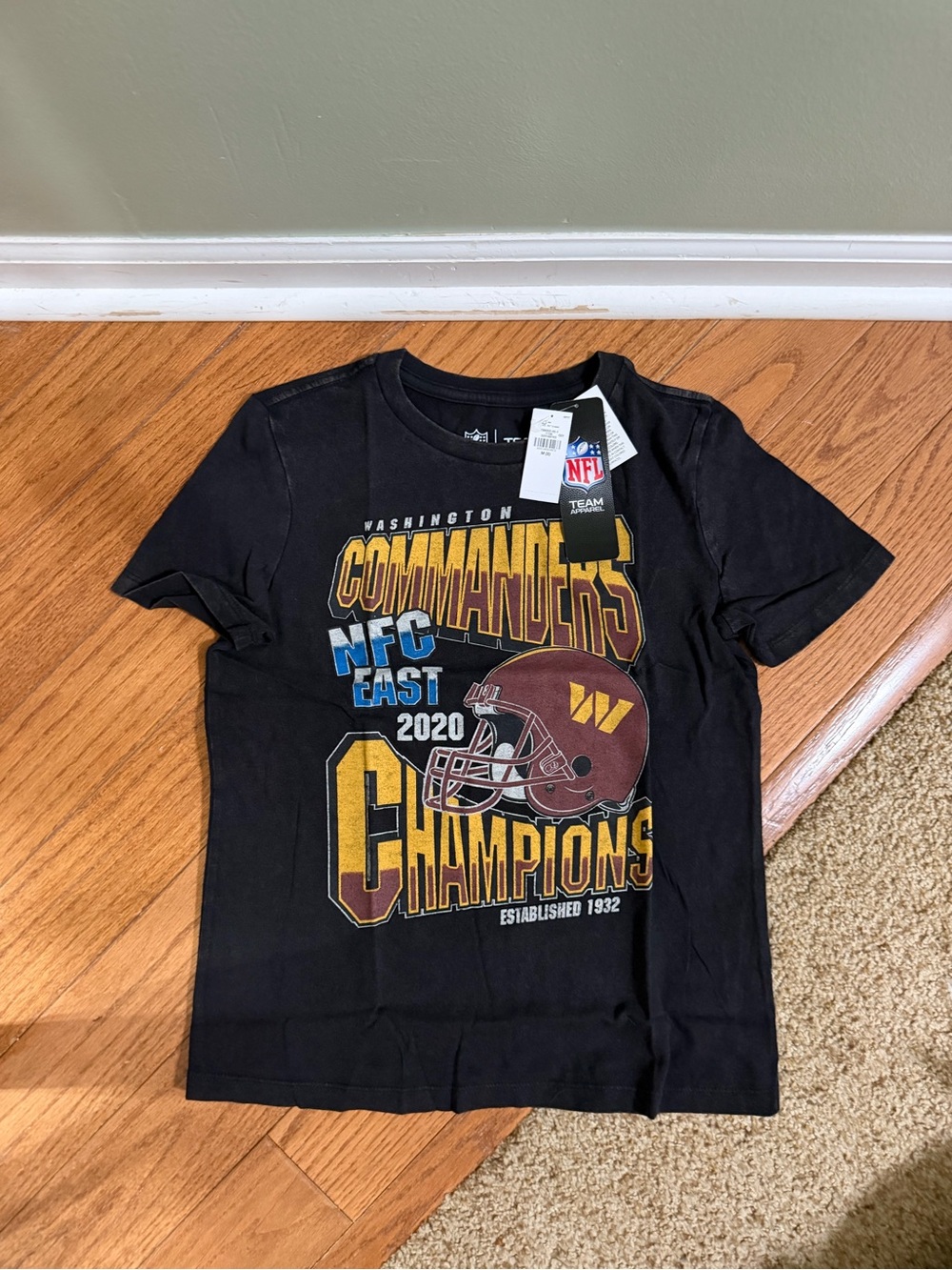 NFL Washington Commanders Black Short Sleeve Kids' Champions Tee